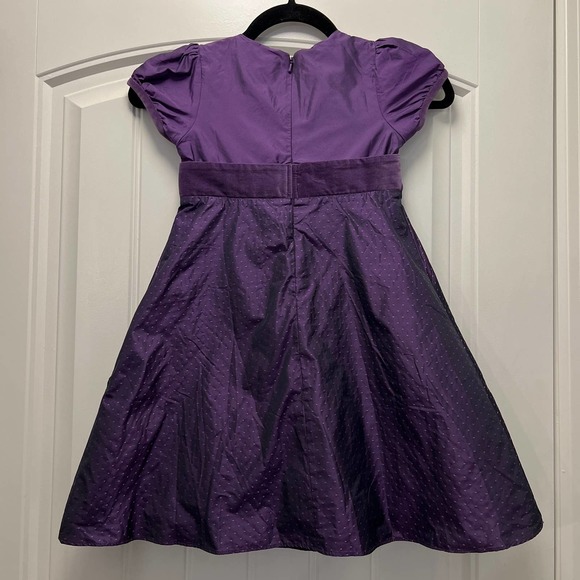 Hanna‎ Anderson Youth Girls Formal Crew Neck Ballgown Dress Size 100 Purple - Picture 4 of 5